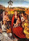 Angels Canvas Paintings - Virgin and Child with Musician Angels